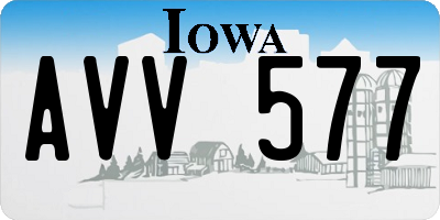 IA license plate AVV577