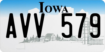 IA license plate AVV579