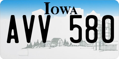 IA license plate AVV580