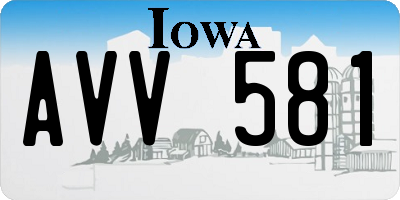 IA license plate AVV581