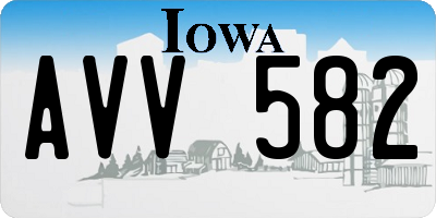 IA license plate AVV582