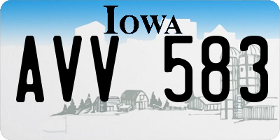 IA license plate AVV583