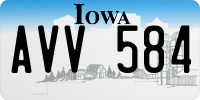 IA license plate AVV584