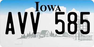 IA license plate AVV585