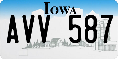 IA license plate AVV587