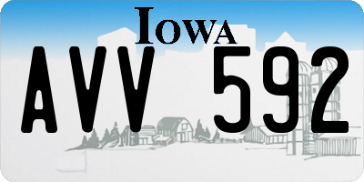 IA license plate AVV592