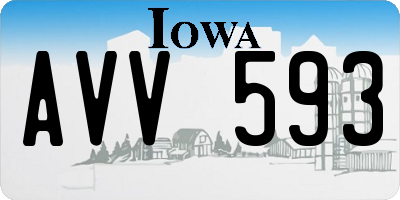 IA license plate AVV593