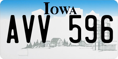 IA license plate AVV596