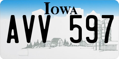 IA license plate AVV597
