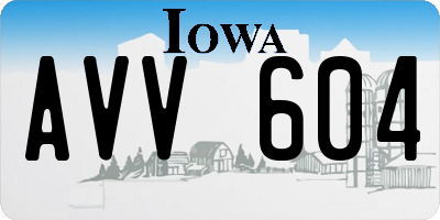 IA license plate AVV604