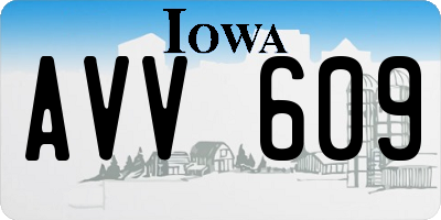 IA license plate AVV609
