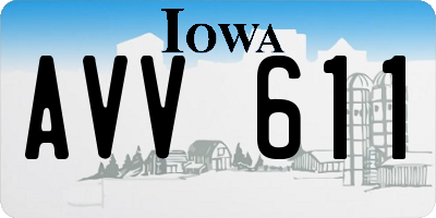 IA license plate AVV611