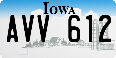 IA license plate AVV612