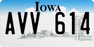 IA license plate AVV614