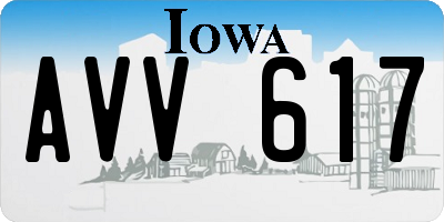 IA license plate AVV617