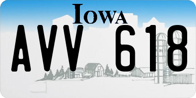 IA license plate AVV618