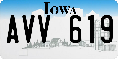 IA license plate AVV619