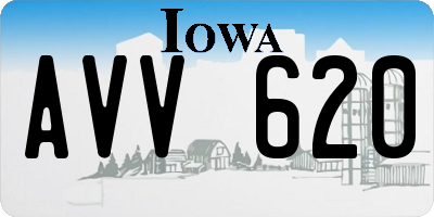 IA license plate AVV620