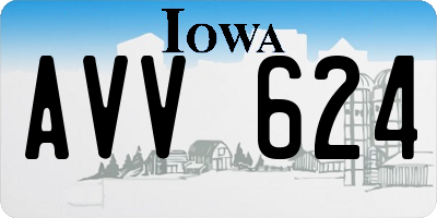IA license plate AVV624