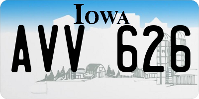 IA license plate AVV626