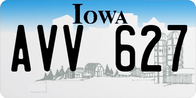 IA license plate AVV627