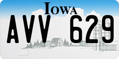 IA license plate AVV629