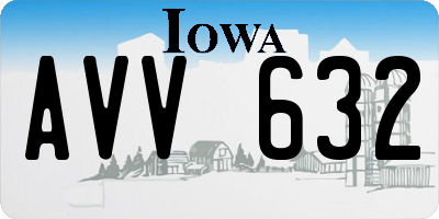 IA license plate AVV632