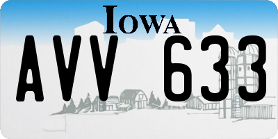 IA license plate AVV633