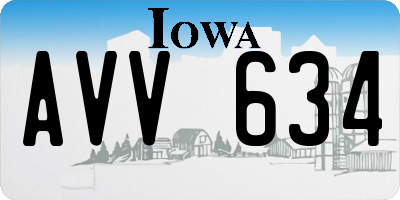 IA license plate AVV634