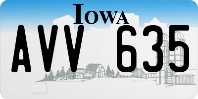IA license plate AVV635