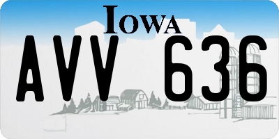 IA license plate AVV636