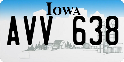 IA license plate AVV638