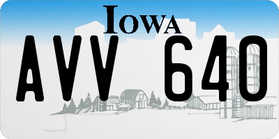 IA license plate AVV640