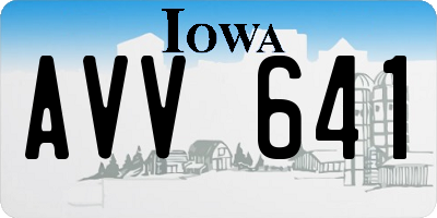 IA license plate AVV641