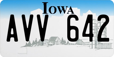 IA license plate AVV642