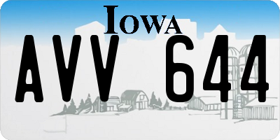 IA license plate AVV644