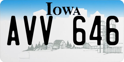 IA license plate AVV646