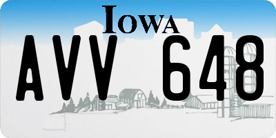 IA license plate AVV648