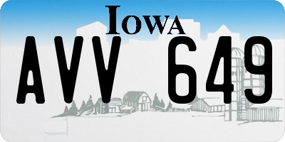 IA license plate AVV649