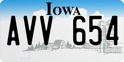 IA license plate AVV654