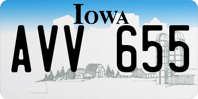IA license plate AVV655