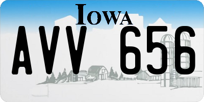 IA license plate AVV656