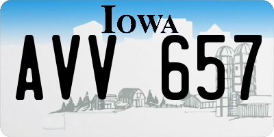 IA license plate AVV657