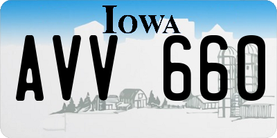 IA license plate AVV660