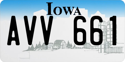 IA license plate AVV661