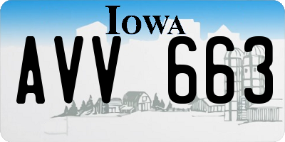 IA license plate AVV663