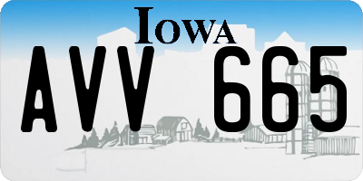 IA license plate AVV665