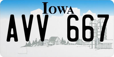 IA license plate AVV667
