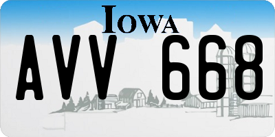IA license plate AVV668