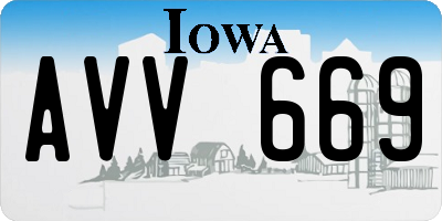 IA license plate AVV669